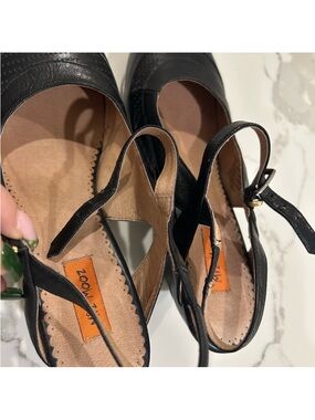 Miz Mooz Black Mary Jane Slingback Heels